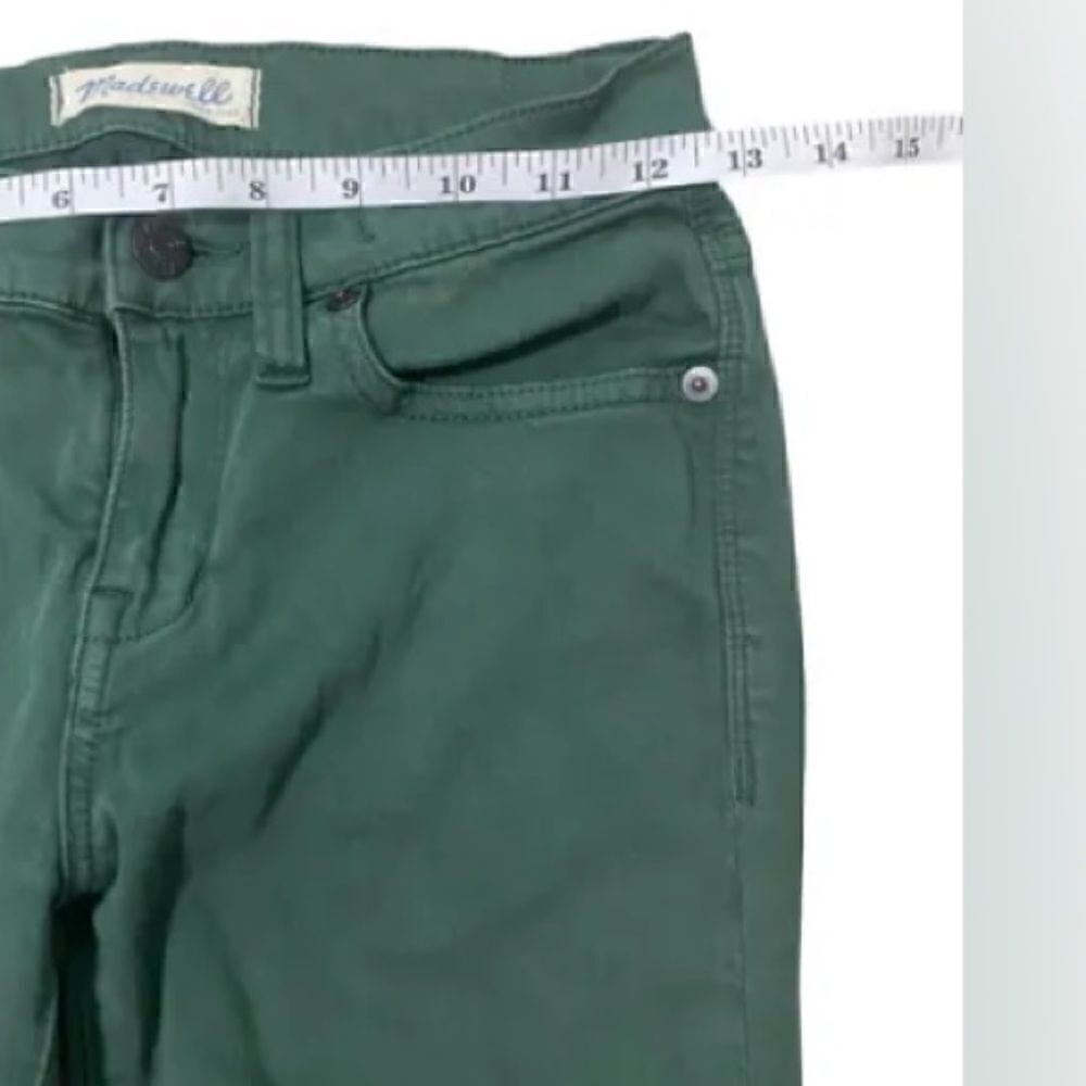 Madewell Skinny Skinny Dark Green Jeans Size 24 Modal Blend - Picture 6 of 8